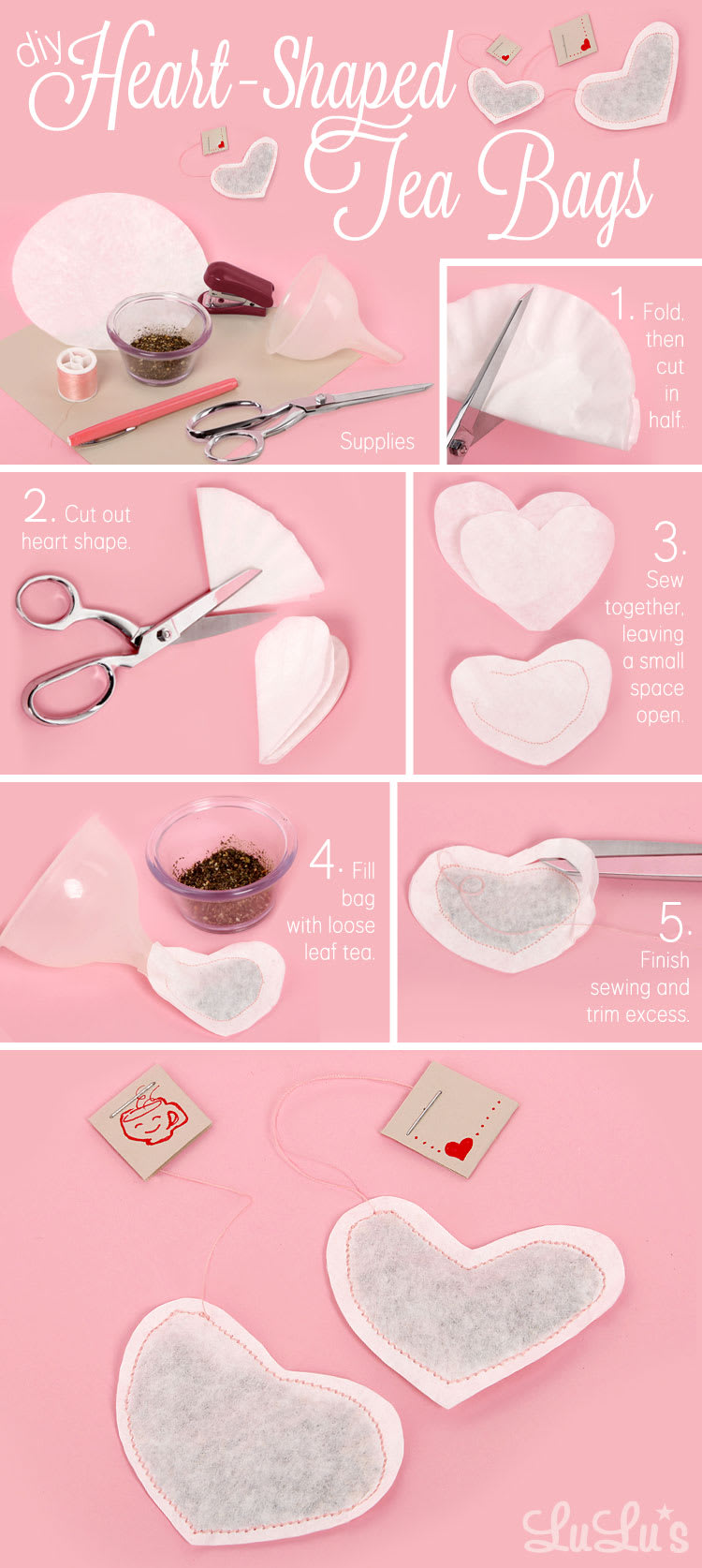 Valentine's Day DIY: Heart-Shaped Tea Bags! - Lulus.com Fashion Blog