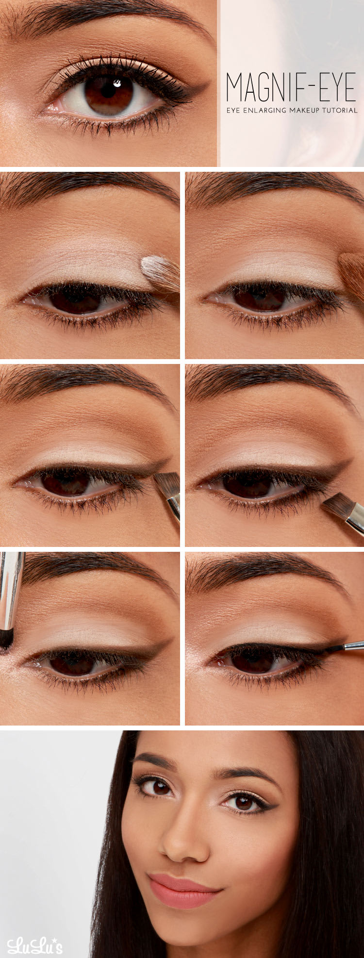 eyeshadow for brown eyes step by step