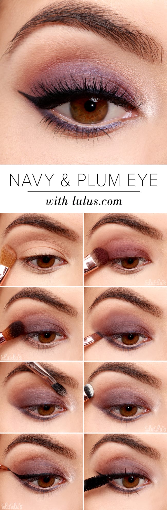 Lulus How-To: Navy and Plum Smokey Eyeshadow Tutorial - Lulus.com Fashion  Blog