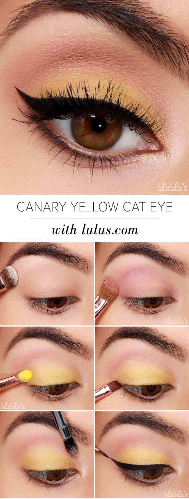 Lulus How-To: Canary Yellow Eye Makeup Tutorial - Lulus.com Fashion Blog