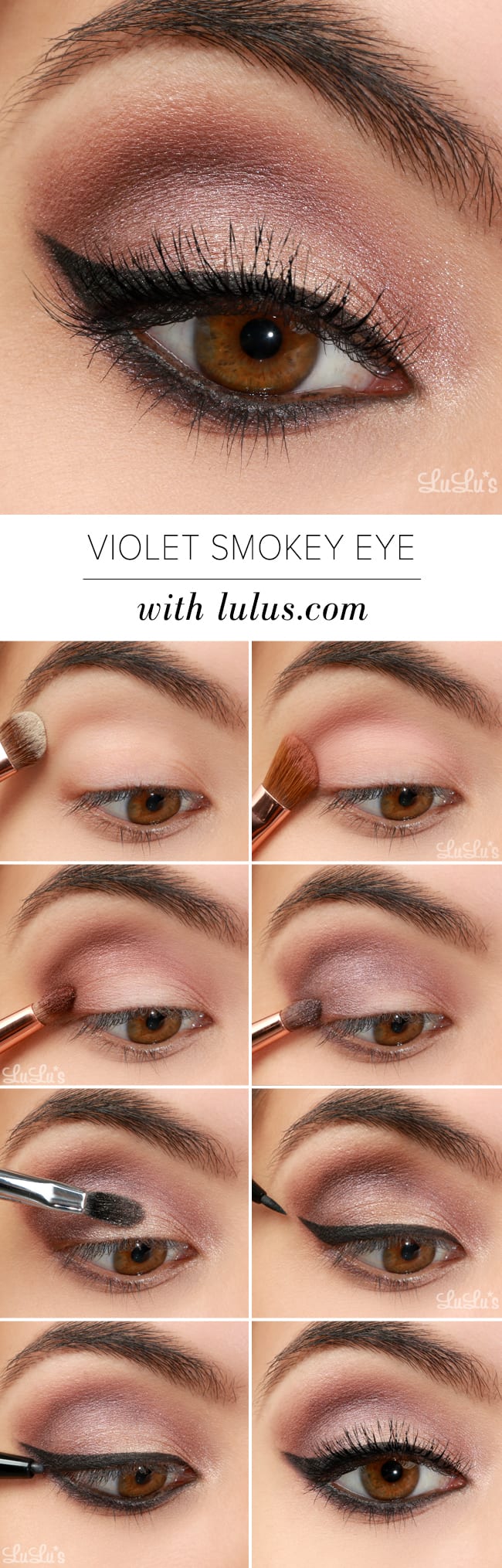 Lulus How-To: Violet Smokey Eye Makeup Tutorial - Lulus.com Fashion Blog