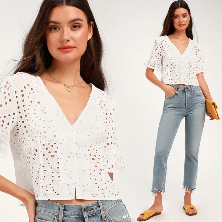 11 Eyelet Clothing Pieces That Will Up the Feminine Factor This Spring