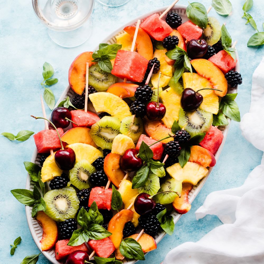 Picnic Snacks Idea: Colorful Fruit Kebabs For Summer - Lulus.com ...