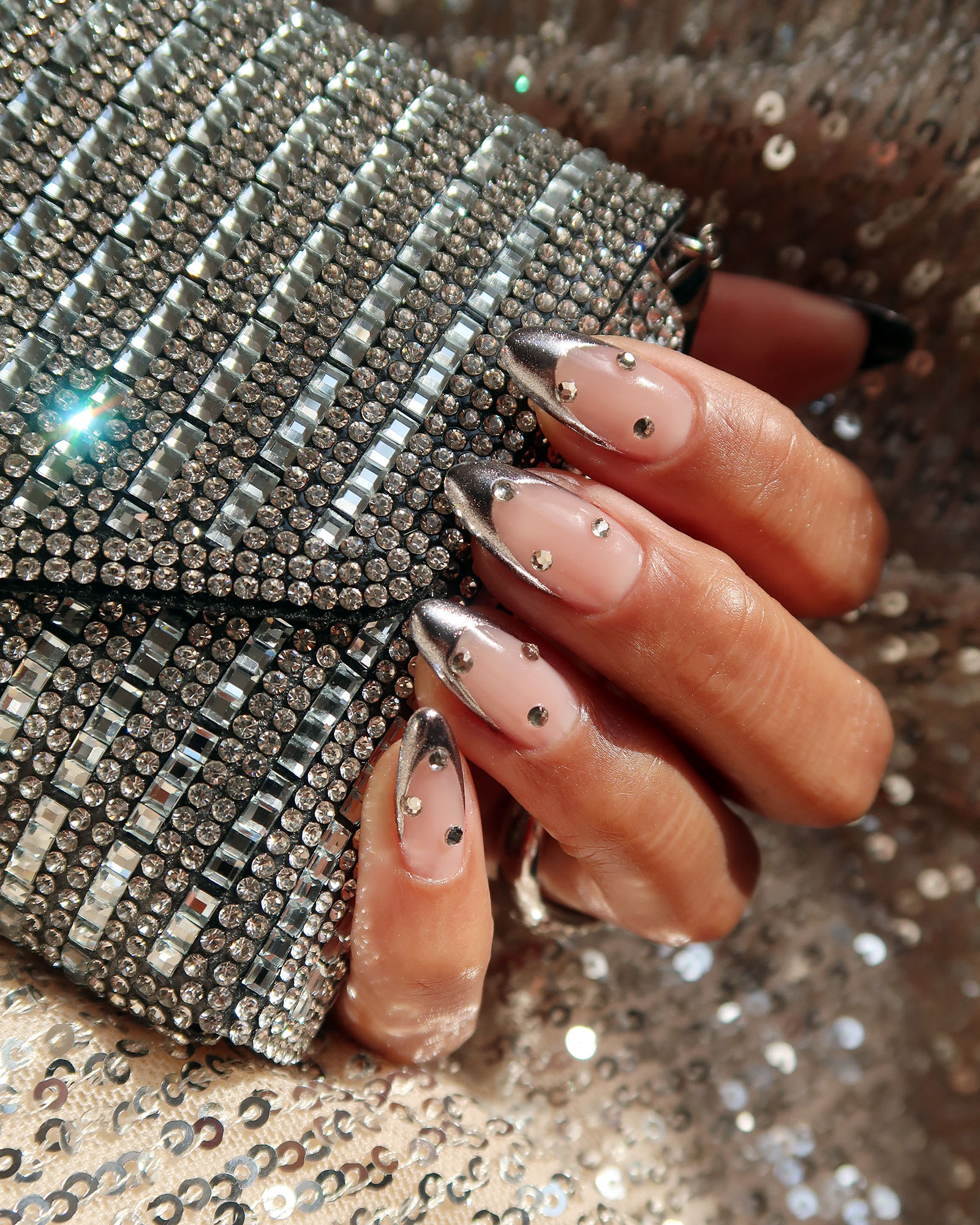 Get Holiday Glamour With Silver Chrome French Tip Nails - Lulus
