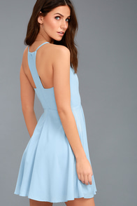 satin light blue maxi dress