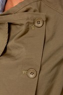 Cute Olive Green Jacket - Asymmetrical Jacket - Button-Up Jacket - $81.00