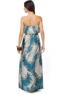 Collective Concepts Blue Palms Strapless Maxi Dress - $73 : Fashion Print and Floral at LuLus.com
