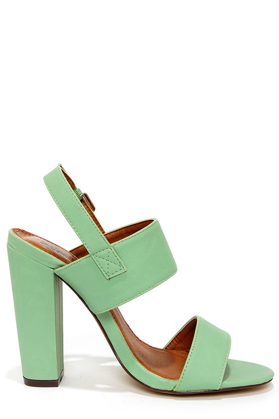 Cute Mint Heels - High Heel Sandals - $32.00