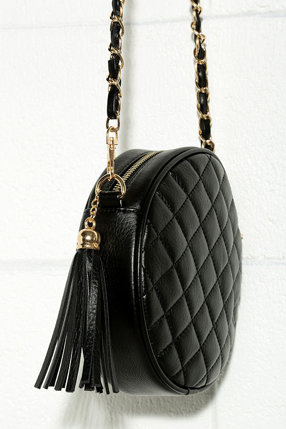 Chic Black Purse - Quilted Purse - Vegan Leather Purse - $28.00