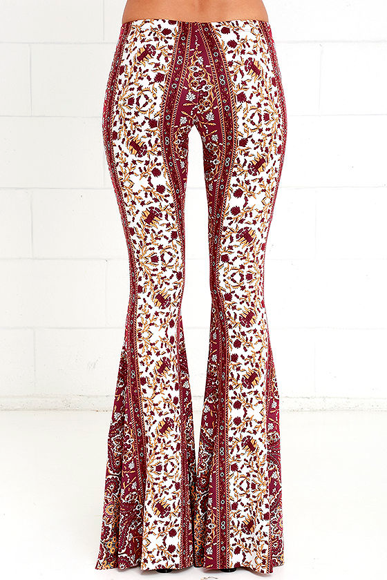 flare pants floral