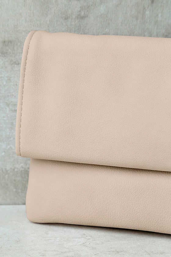 blush coloured clutch bag