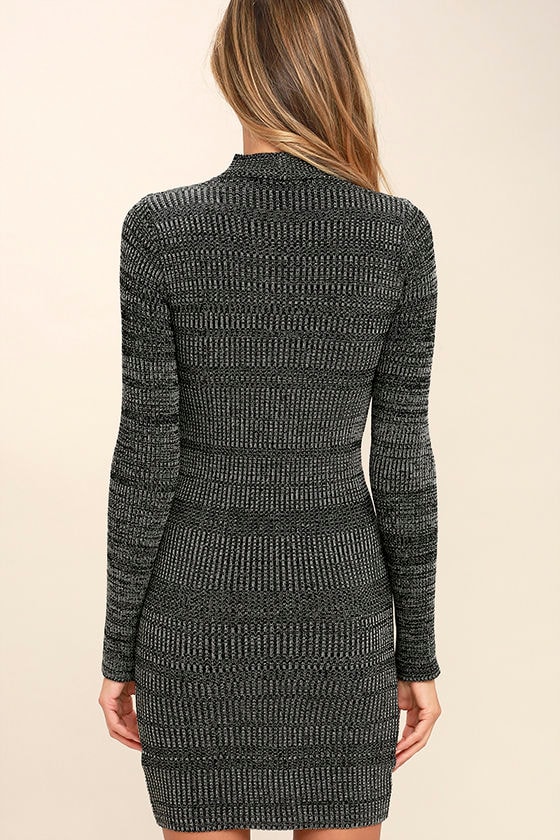 Sexy Grey Dress Sweater Dress Bodycon Dress Cutout Dress 48 00