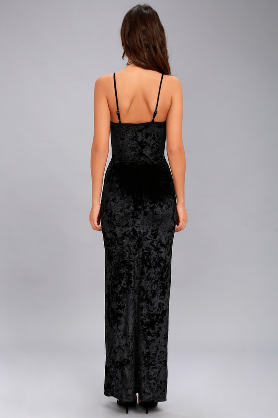 Stunning Velvet Dress Velvet Maxi Dress Black Maxi Dress