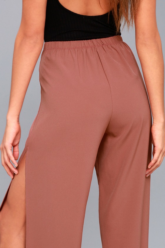 mauve palazzo pants