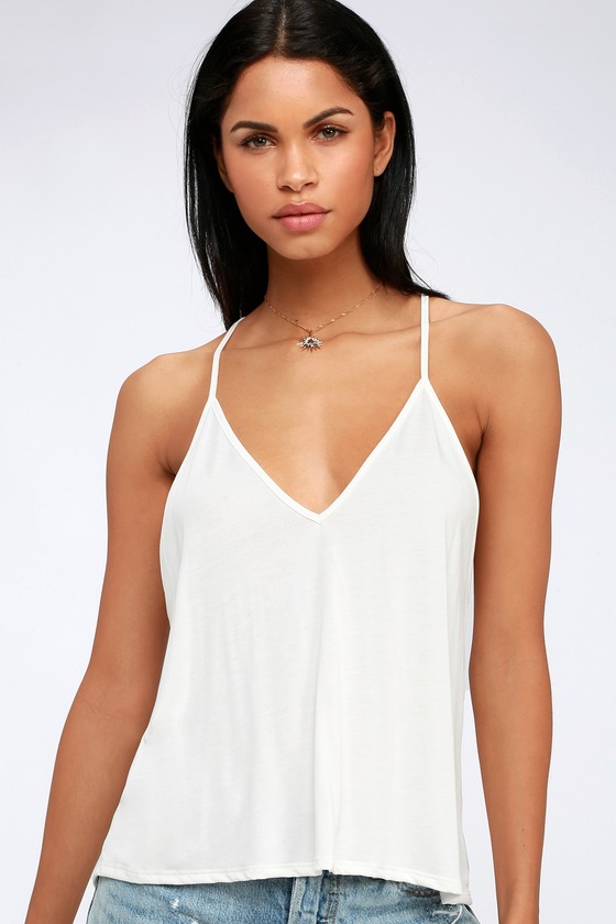 white strappy top uk