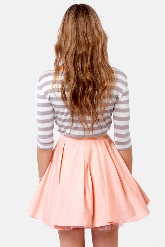 peach short skirt