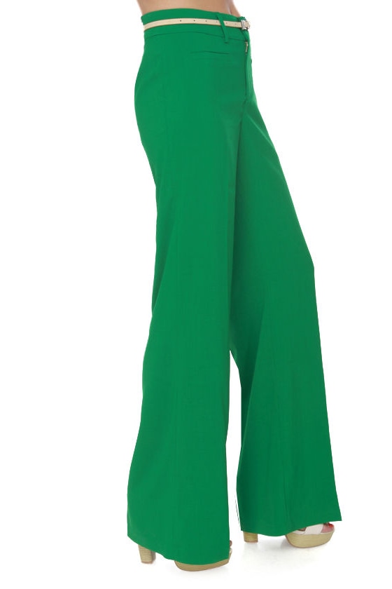 green dress pants