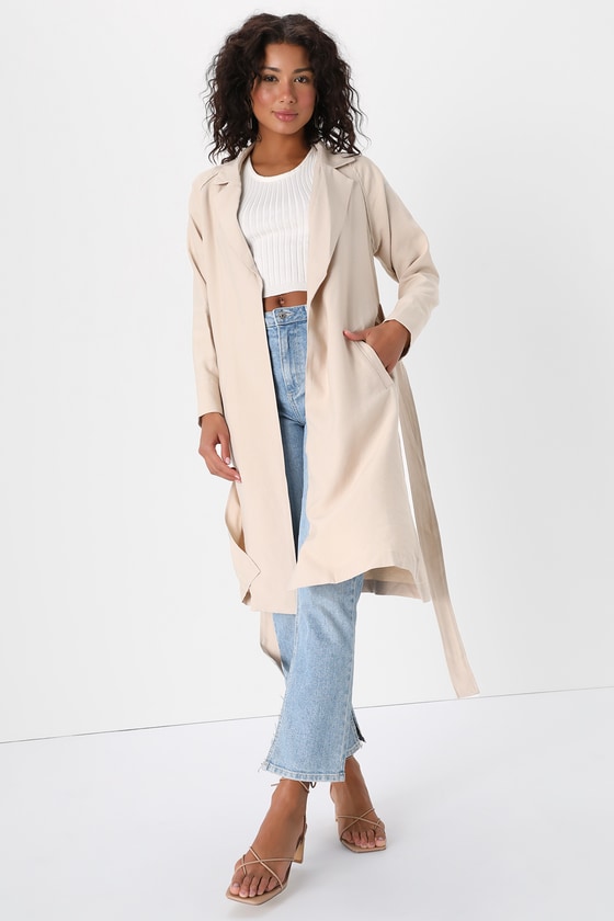 Sage the Label Gwyneth Trench Coat - Tie-Back Coat - Trench Coat - Lulus