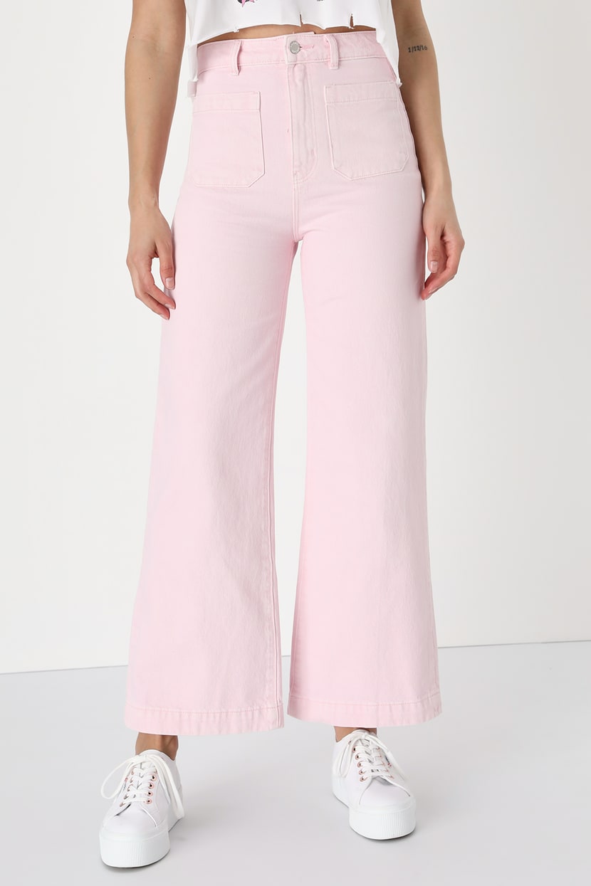 Rolla's Sailor Jeans - 90s Pink Denim Pants - Baby Pink Jeans - Lulus
