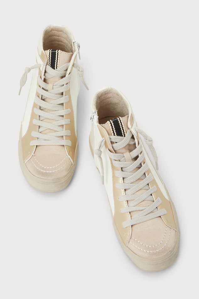 Shu Shop Shoe Size 8.5 Gold Leather Lace Up Leather Laces Fringe Back  Sneakers — Labels Resale Boutique