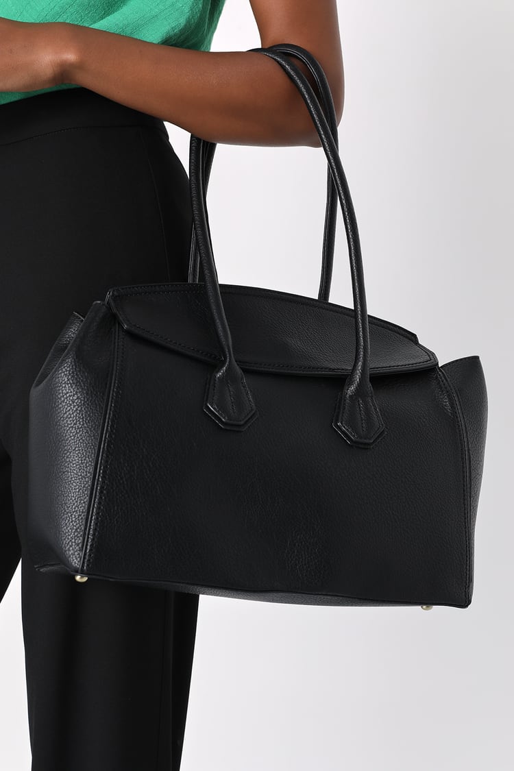 Black Tote Bag - Black Work Bag - Commuter Bag - Office Bag - Lulus
