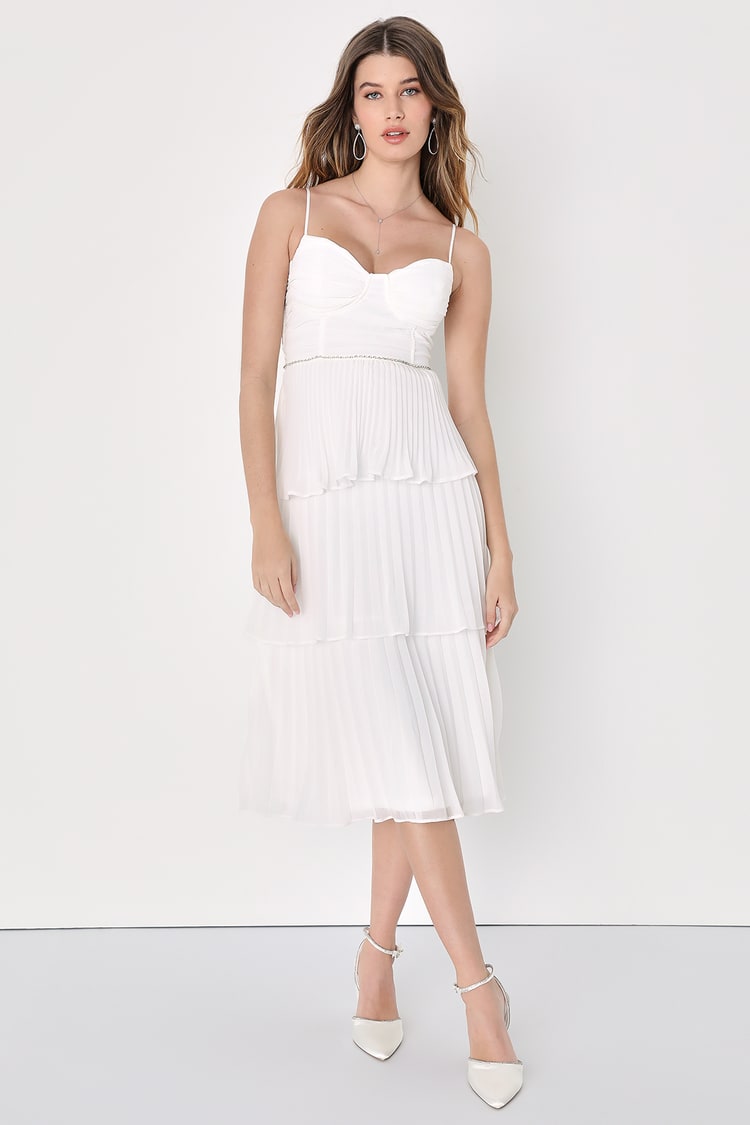 Tiered Pleated Dress