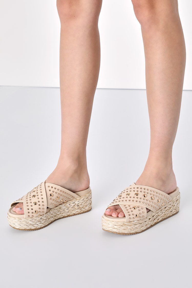 Shu Shop Kaia Espadrilles - Beige Sandals - Espadrille Flatforms - Lulus