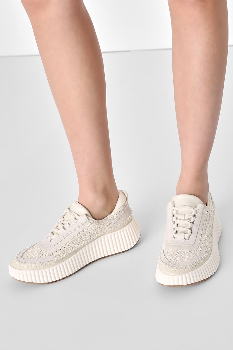 Dolce Vita Dolen Sandstone - Knit Sneakers - Platform Sneakers - Lulus