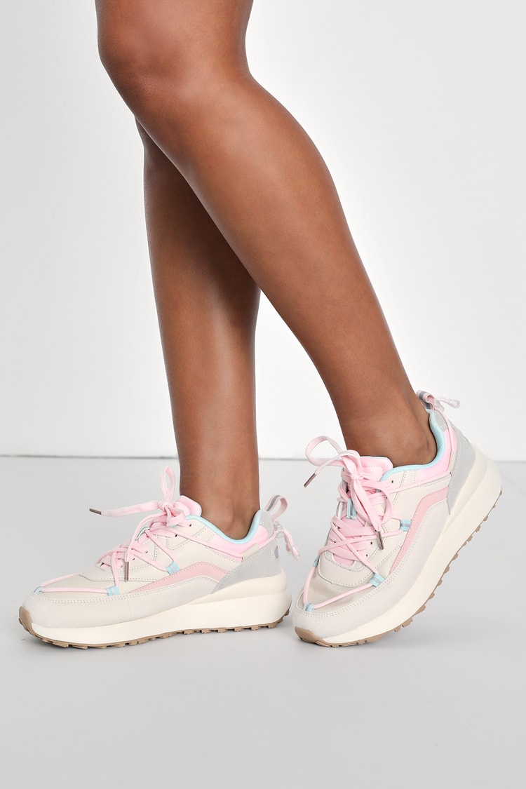 Chunky Pastel Sneakers - Women's Running Shoes - Platform Sneaker - Lulus