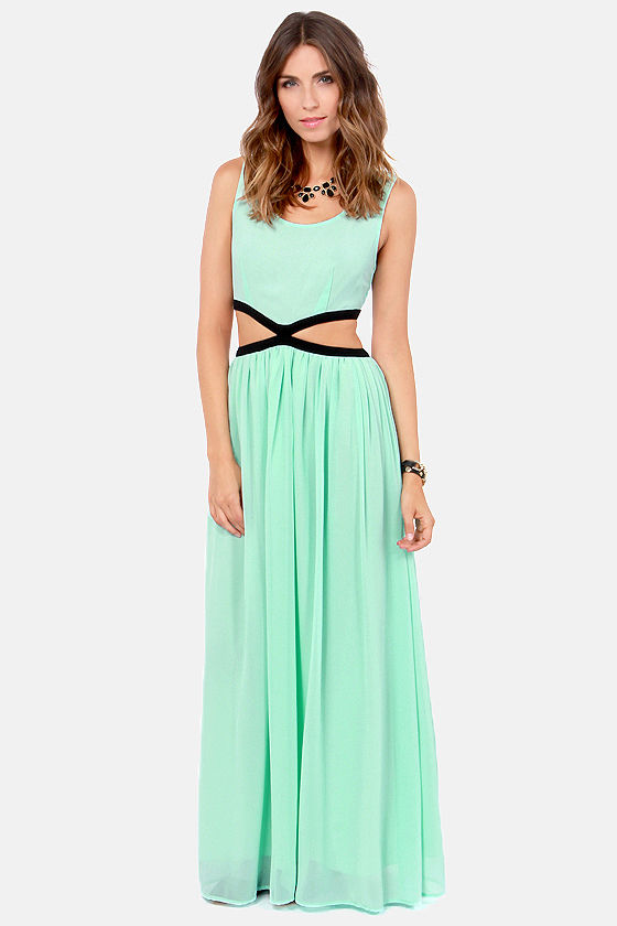 Pretty Mint Dress - Maxi Dress - Cutout Dress - $135.00 - Lulus