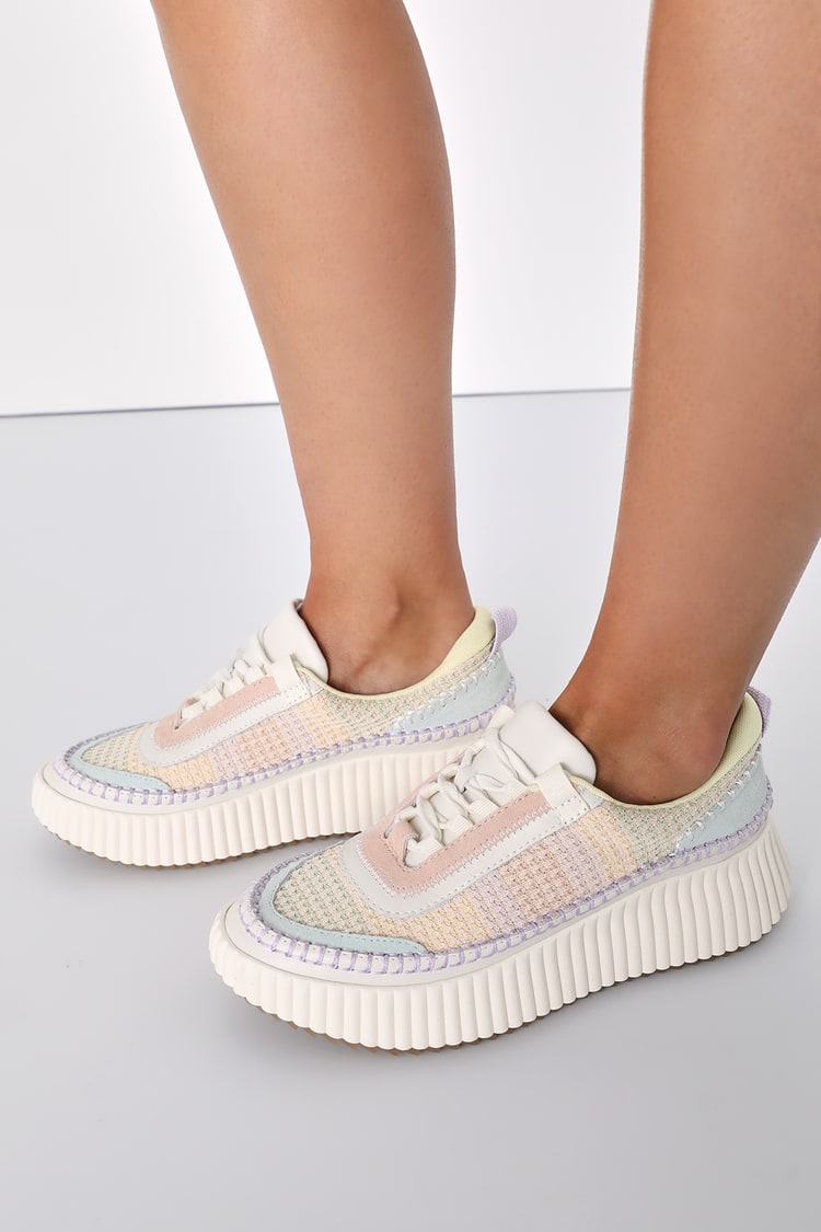 Dolce Vita Dolen Pastel - Knit Sneakers - Platform Sneakers - Lulus