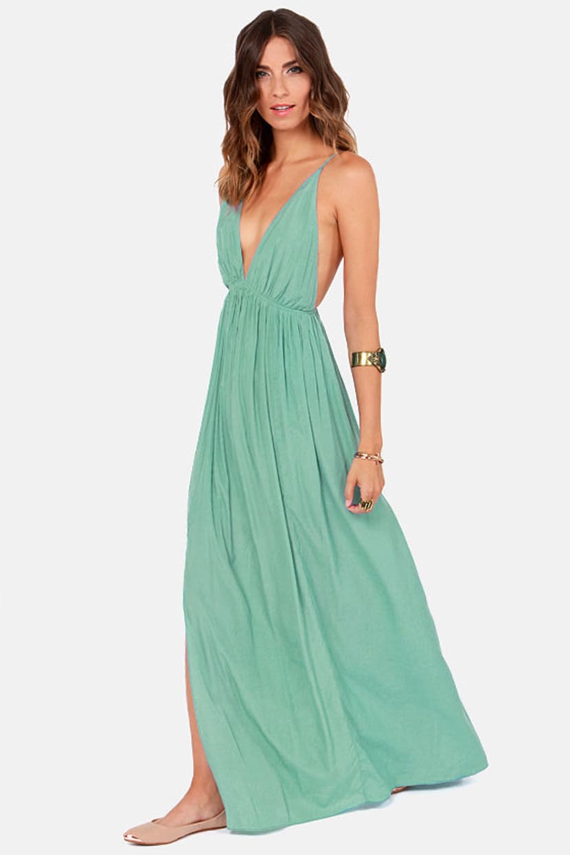 Sexy Seafoam Dress - Maxi Dress - Backless Dress - $45.00 - Lulus