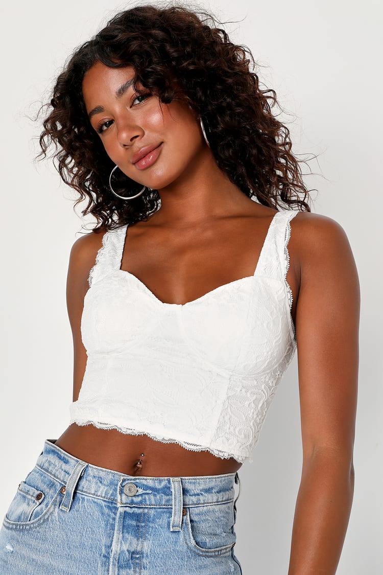 Ivory Lace Cami - Top - Cute Cami Top - Lulus