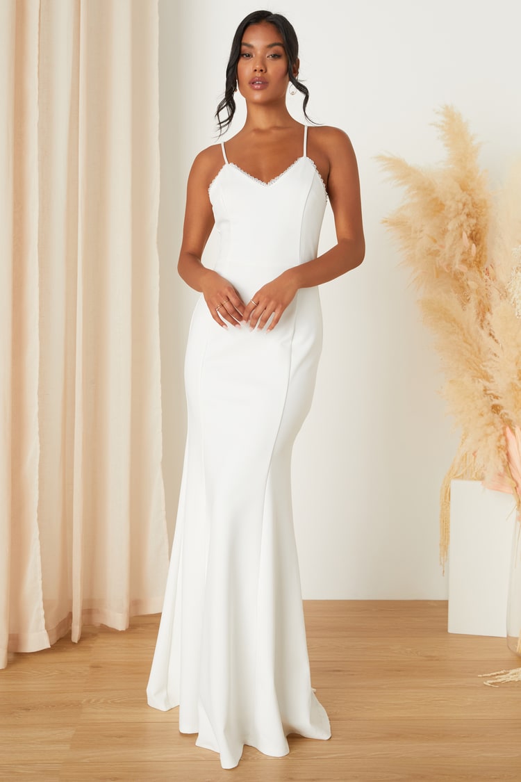 Glam White Maxi Dress - Wedding Dress - Mermaid Maxi Dress - Lulus