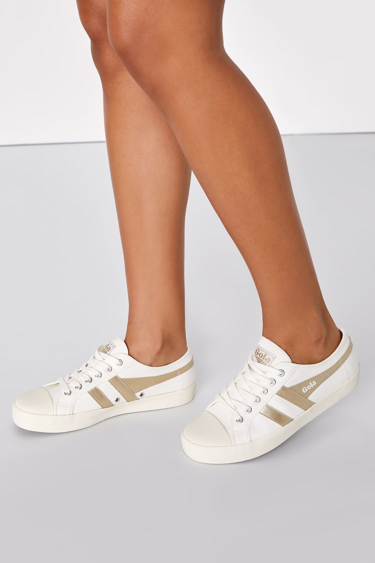 Gola Coaster Flame Sneakers - White Sneakers - Lace-Up Sneakers - Lulus