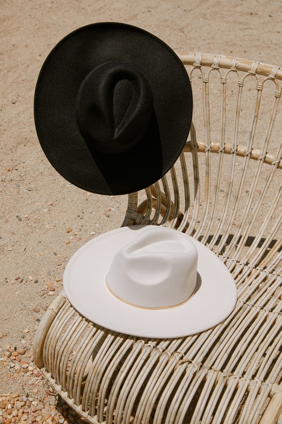 Black oversized fedora sales hat