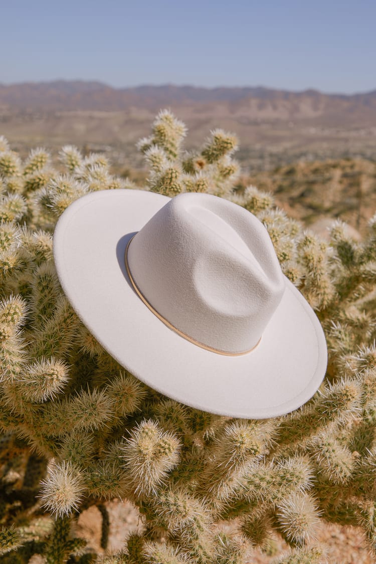 Ivory Fedora Hat - Ivory Cowgirl Hat - Felted Cowboy Hat - Lulus