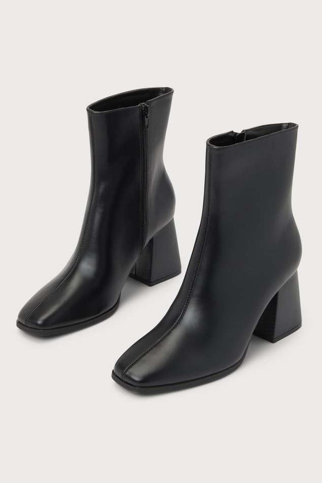 Square Toe Mid-Calf Boots BO18