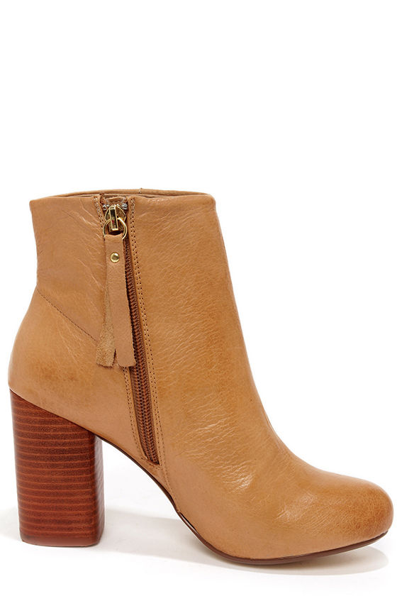 Cute Tan Boots - Leather Booties - $129.00