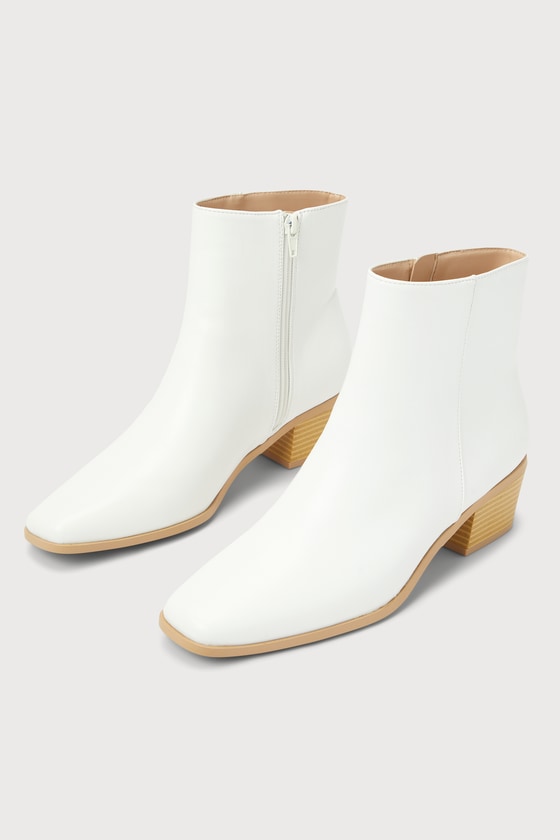 White 2024 beatle boots