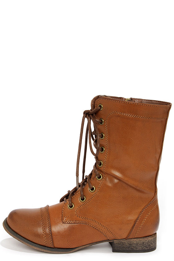 Cute Tan Boots - Lace-Up Boots - Combat Boots - $41.00 - Lulus