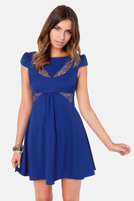Ladakah Berlin Dress - Royal Blue Dress - Lace Dress - $83.00 - Lulus