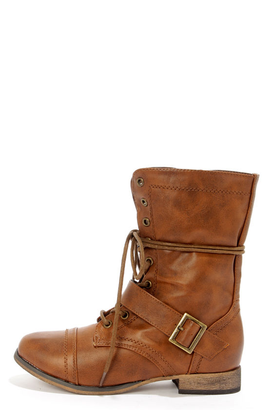 Cute Tan Boots - Lace-Up Boots - Combat Boots - $39.00 - Lulus