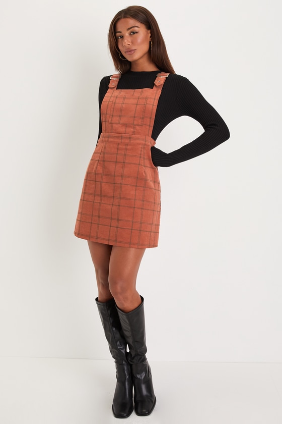 Plaid 2024 corduroy dress