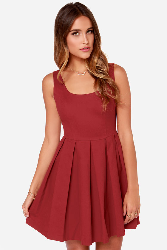 BB Dakota Dane - Wine Red Dress - Skater Dress - $83.00 - Lulus