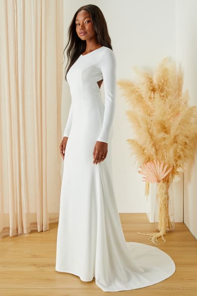 White Long Sleeve Dresses for Women - Lulus
