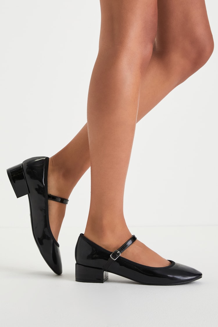 Black Mary Janes - Patent Mary Janes - Low Heel Mary Janes - Lulus