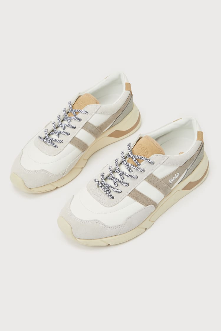 Gola Eclipse Pure - White Multi Sneakers - Leather Sneakers - Lulus