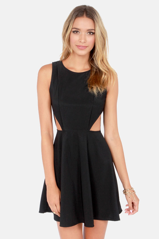 Cute Black Dress Backless Dress Cutout Dress 42 00 Lulus