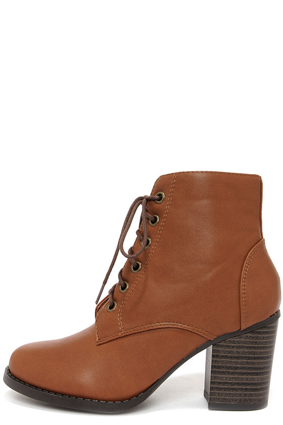 Tan Boots - Lace Up Boots - Ankle Boots 